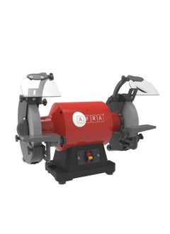 AFRA AFRA Bench Grinder, 200x25mm, 700W, 1490rpm Silent Induction Motors With Ball Bearing, Adjustable Eye Shield And Spark Deflector, LED Light With Independent Switch, AFT-25-200BGRD, 1-Year Warranty  - Image 1