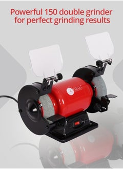AFRA AFRA Bench Grinder, 200x25mm, 700W, 1490rpm Silent Induction Motors With Ball Bearing, Adjustable Eye Shield And Spark Deflector, LED Light With Independent Switch, AFT-25-200BGRD, 1-Year Warranty  - Image 2
