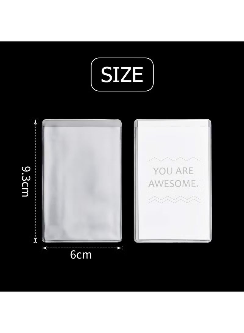 Transparent Credit Card Sleeves, 20pcs Credit Card Holder Sleeve Clear Waterproof Credit Card Protector Plastic Card Holder Inserts for Insurance License ID Business Social Insurance Card - Image 2
