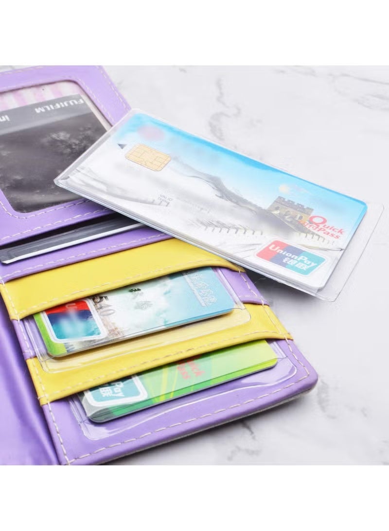 Transparent Credit Card Sleeves, 20pcs Credit Card Holder Sleeve Clear Waterproof Credit Card Protector Plastic Card Holder Inserts for Insurance License ID Business Social Insurance Card - Image 3