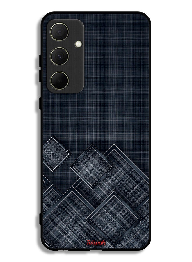 Tolwak Samsung Galaxy A35 5G Protective Case Cover Squares Pattern On Cloth - Image 1