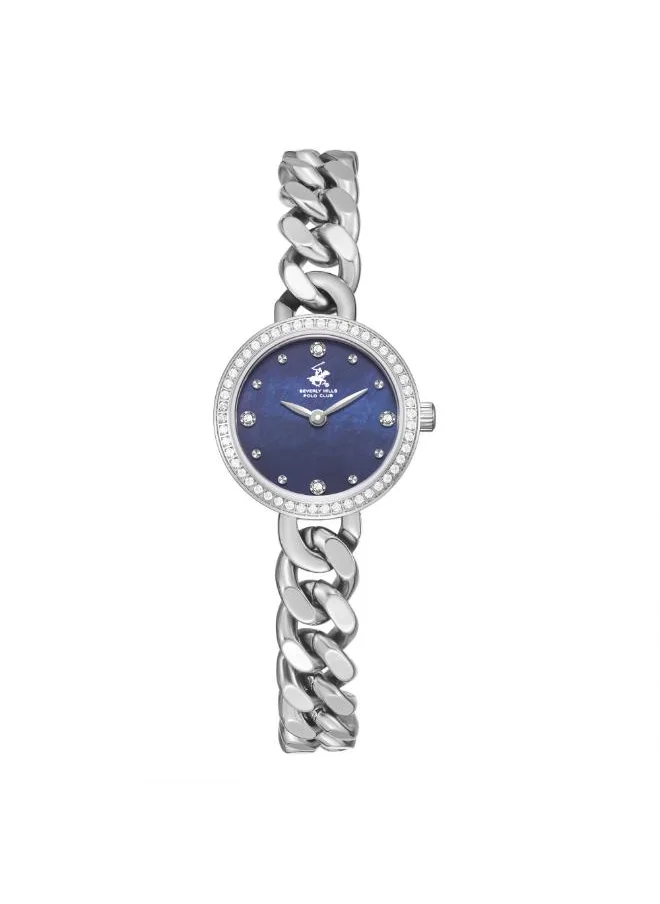 BEVERLY HILLS POLO CLUB BEVERLY HILLS POLO CLUB BP3738X.350 Women's Analog Display Watch & Metal Strap Silver