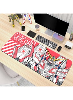Gundam Mecha Style Anime Game Super Large Mouse Pad Thickened Personality Keyboard Pad Laptop Computer Office Desk Mat-Color:800x 300x 4mm Edge Lock-Pattern:Up To [22-13]]