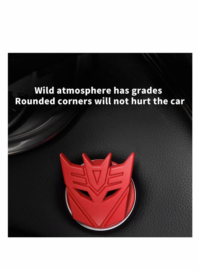 Y&D Transformers Car Engine Start Stop Button Cover, Push to Ignition Cover Alloy Universal Metal Anti Scratch Decorative Stickers  - Image 2
