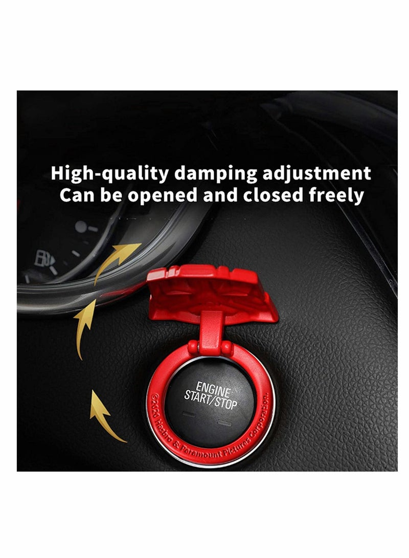 Y&D Transformers Car Engine Start Stop Button Cover, Push to Ignition Cover Alloy Universal Metal Anti Scratch Decorative Stickers  - Image 3