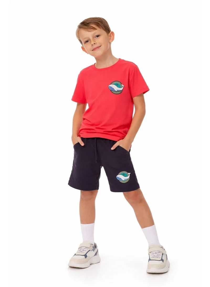 victor and jane Boys 2 PC Set - Printed T-Shirt & Pull-On Shorts with Pockets