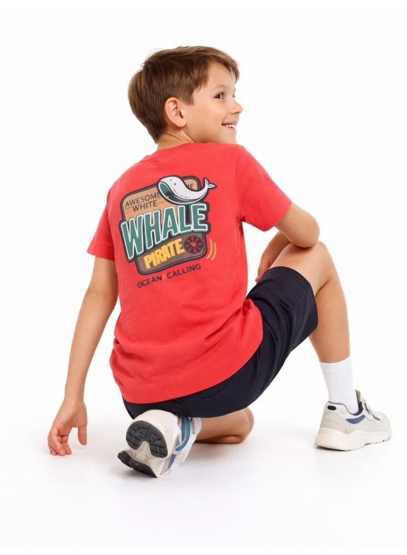 victor and jane Boys 2 PC Set - Printed T-Shirt & Pull-On Shorts with Pockets