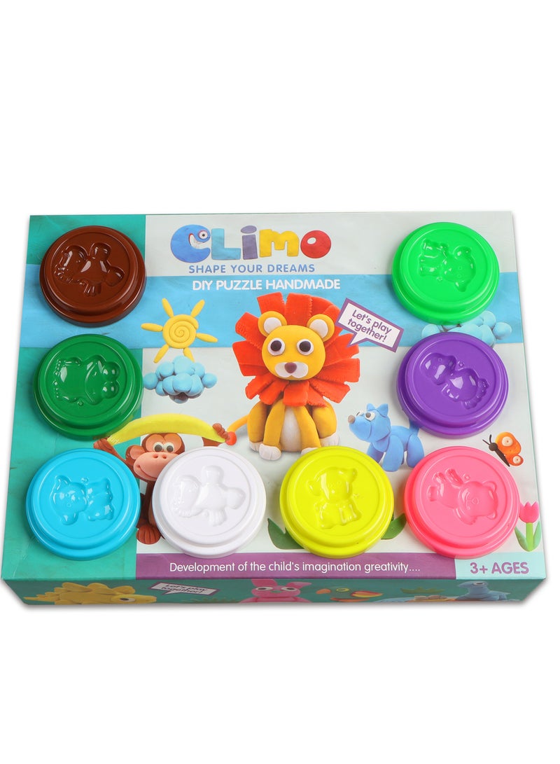 كلايمو - صلصال ملون (8 علب - 36 أونصة) | صلصال ناعم وغير سام للأطفال - Image 1