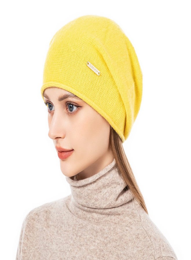 QUEENFUR Knit Slouchy Beanie Hats for Women Cashmere Ski Cap Knitted Wool Soft Warm Winter Hat, A11-ginger, One size - Image 2