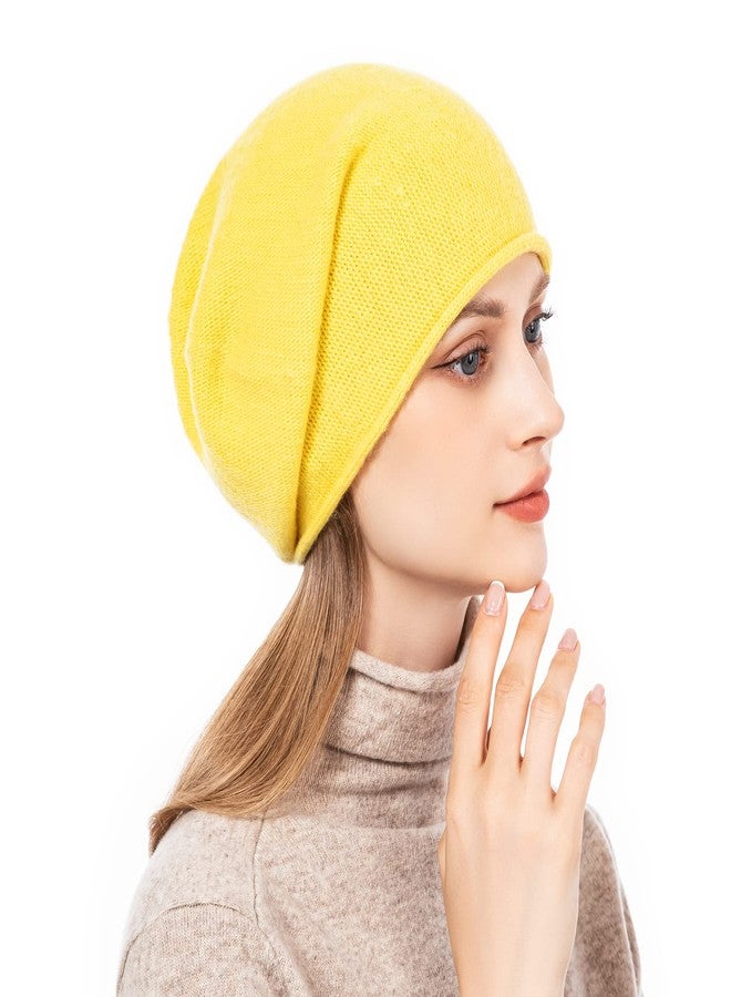 QUEENFUR Knit Slouchy Beanie Hats for Women Cashmere Ski Cap Knitted Wool Soft Warm Winter Hat, A11-ginger, One size - Image 3