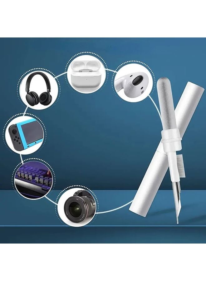 Beige 3 In 1 Headphone Cleaning Kit Multifunctional Brush For Wireless Earphones Keyboard - Image 5