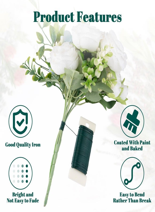 AISOSO 4 Pack Floral Wire, 131 Yards Paddle 22 Gauge Florist, Green - Image 5