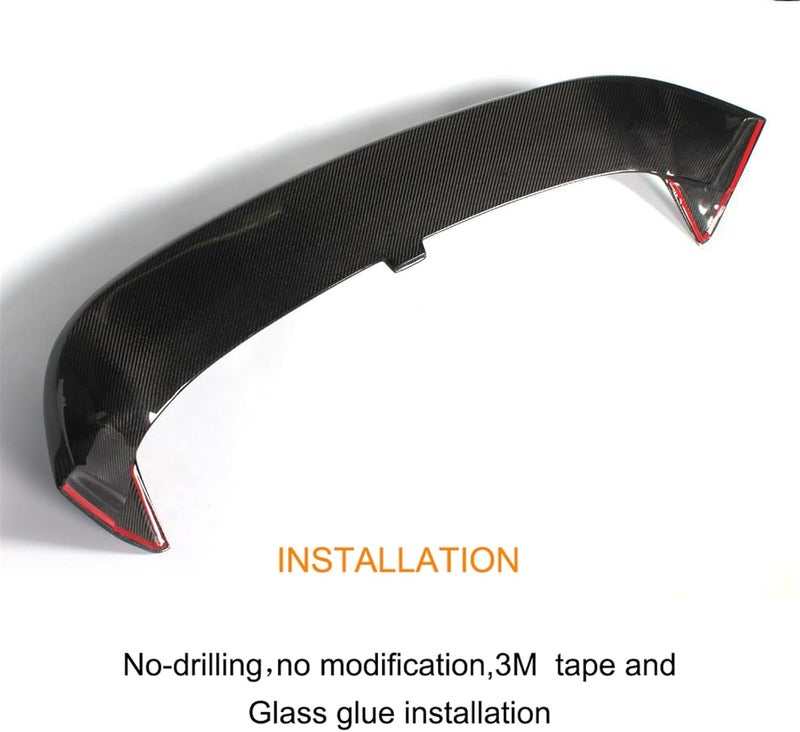 QASULER Carbon Fiber Rear Roof Spoiler for VW Golf 7 MK7 - Image 2