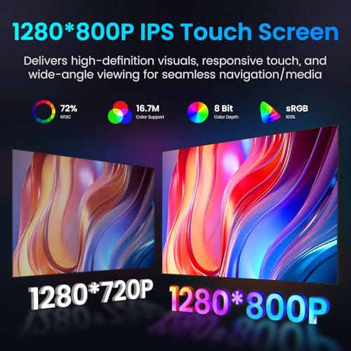 Jerqry 8Core 32G ROM Car Radio for Toyota Corolla 2003-2008: Wireless Carplay Android Auto Stereo 9 Inch 1280 * 800P IPS Touch Screen GPS Bluetooth 5G WiFi 1080P Backup Camera FM/RDS Steering Wheel Control - Image 4