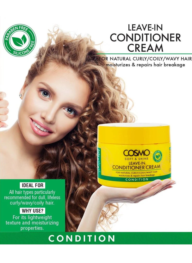 COSMO Soft And Shine Coconut Curling Cream For Natural Curly And Coily And wavy Hair 325g - Image 2