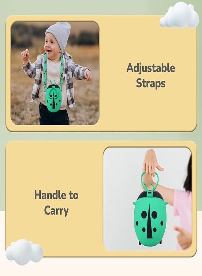 DEEDECORWAVE Ladybug Beetle Premium Water Sipper for Baby – 700ml BPA-Free, Spill-Proof PP Material with Soft Silicone Straw | Leakproof Sippy Cup for Kids 12+ Months (Green) - Image 3