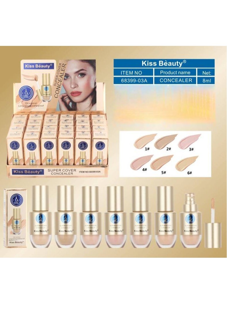 12 Hours Concealer for Sensitive Skin - Zero Irritation, Sweatproof Full Coverage, Dark Circle Remover, 8ml