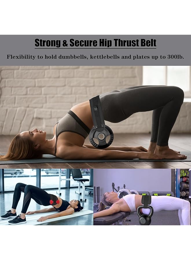 NALACAL Comfort Fit Hip Thrust Belt Enhanced Safety & Comfort for Dumbbells Kettlebells Plates Non Slip Wide Padding Design for Effective Glute Workouts  - Image 3