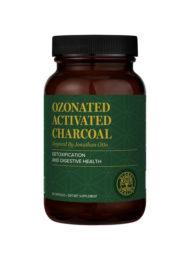 Global Healing Center - Ozonated Activated Charcoal Powder - Advanced Digestive Detox That Adsorbs Internal Unwanted Compounds - Helps Relieve Occasional Gas Discomfort - 60 Activated Charcoal Pills - Image 1