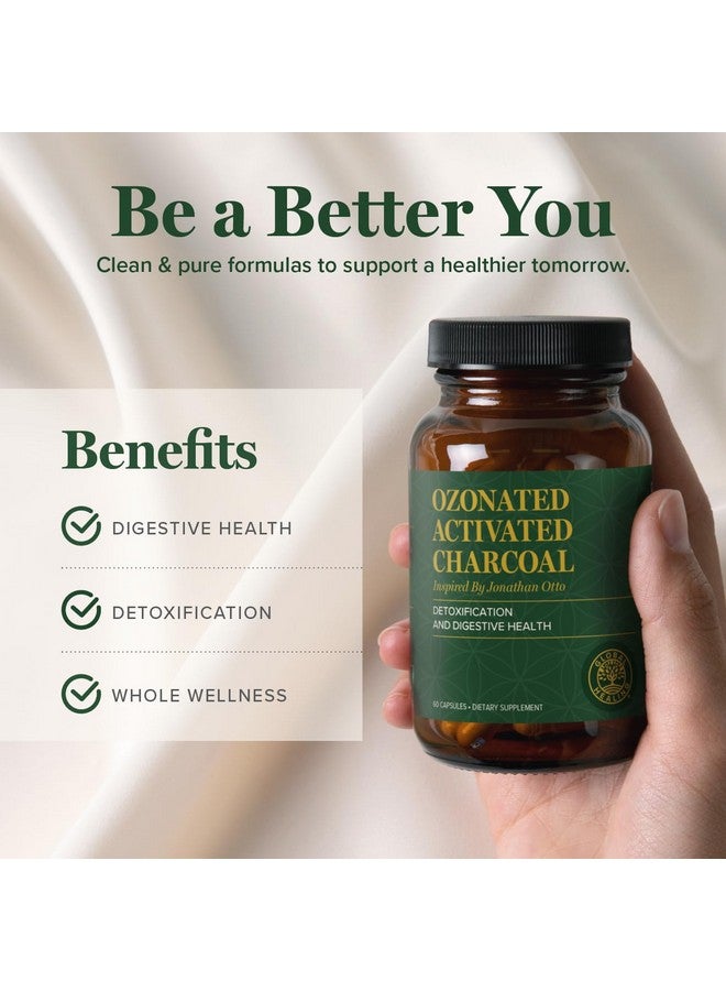 Global Healing Center - Ozonated Activated Charcoal Powder - Advanced Digestive Detox That Adsorbs Internal Unwanted Compounds - Helps Relieve Occasional Gas Discomfort - 60 Activated Charcoal Pills - Image 4
