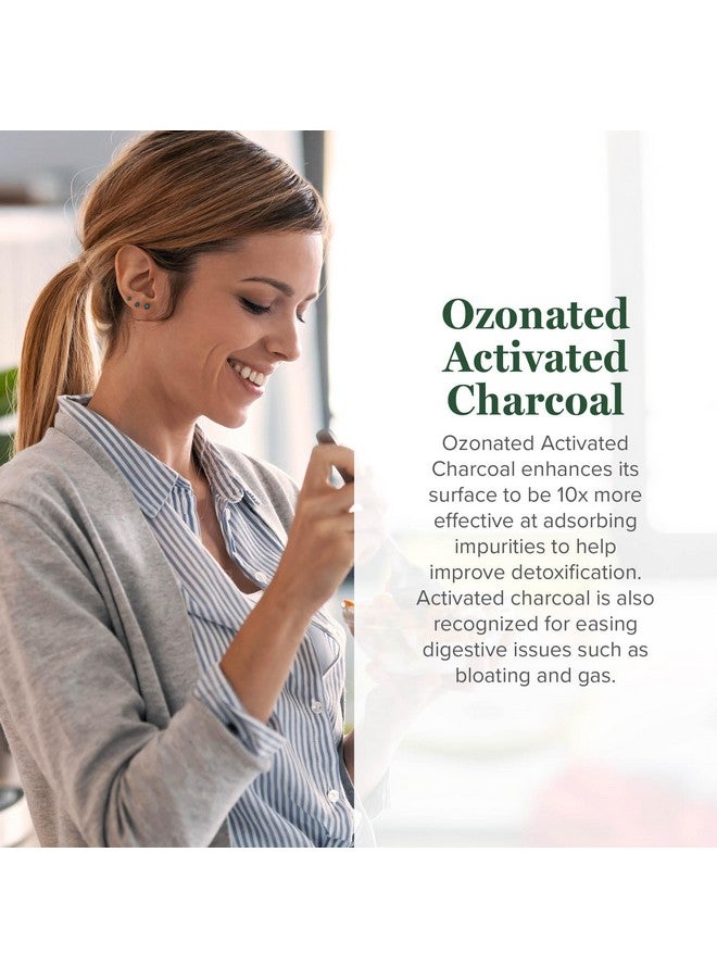 Global Healing Center - Ozonated Activated Charcoal Powder - Advanced Digestive Detox That Adsorbs Internal Unwanted Compounds - Helps Relieve Occasional Gas Discomfort - 60 Activated Charcoal Pills - Image 3
