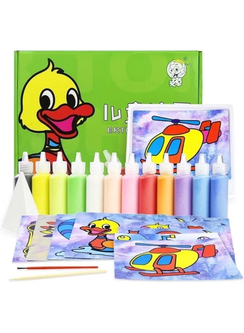 🎨 Colored Sand Art Game for Kids – A fun and creative experience that allows children to design amazing pictures using brightly colored sand. 🌈 Develops imagination, concentration, and fine motor skills in an easy, safe, and entertaining way. - Image 1