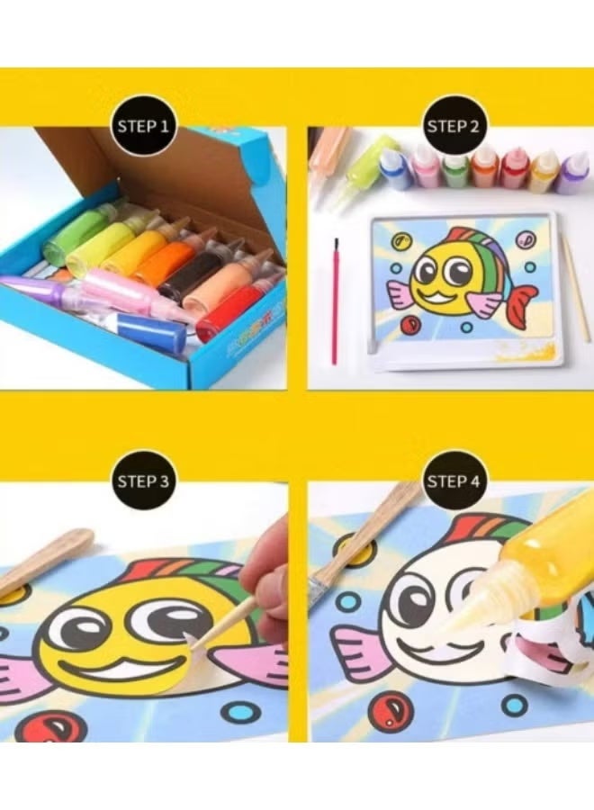🎨 Colored Sand Art Game for Kids – A fun and creative experience that allows children to design amazing pictures using brightly colored sand. 🌈 Develops imagination, concentration, and fine motor skills in an easy, safe, and entertaining way. - Image 3
