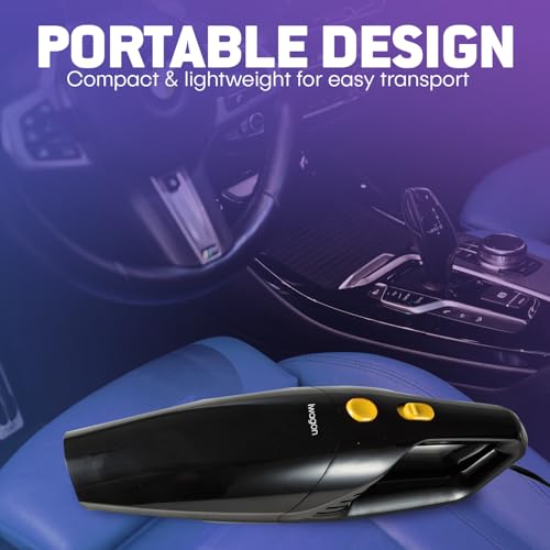 iWagon i689 Car Vacuum Cleaner 12V High Power Handheld Portable Car Vacuum for Deep Cleaning|100W Vacuum Motor & 5000PA Powerful Suction,16 Ft Cord, HEPA-Filter & Bag for Travel-Car Accessories(Black) - Image 4