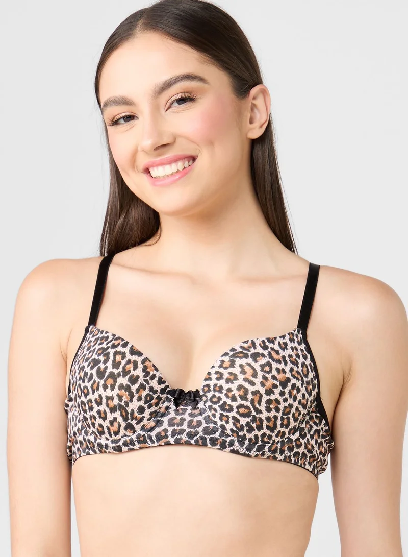 Ginger Animal Print Bra & Brief Set