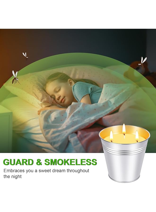 erorex Large Citronella Candles Outdoor Indoor 2 X 20Oz Natural Soy Wax 3 Wick Garden Candles Lemongrass Scent 200 Hours Burn Time For Diwali Ramadan Patio Yard Balcony Porch Camping Bbq - Image 5