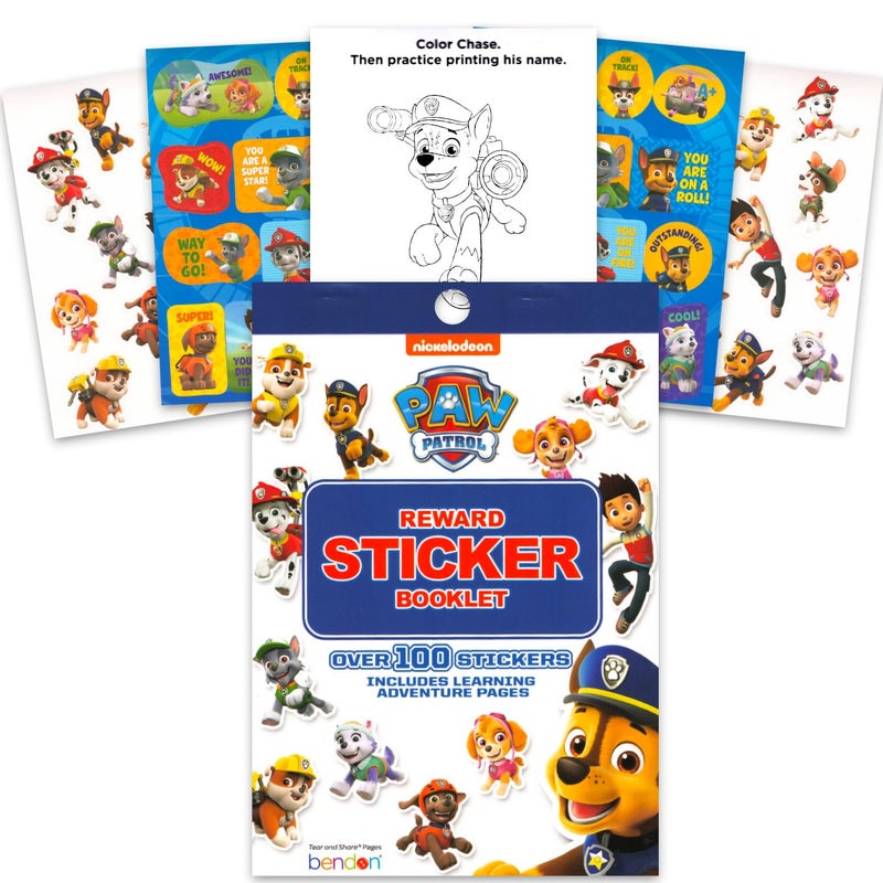 Bendon Paw Patrol Reward Sticker Pad | Cartoon Activity Book | Learning & Craft Activity Book | Paw Patrol Reward Certificate Stickers | Over 100 Stickers - Image 2