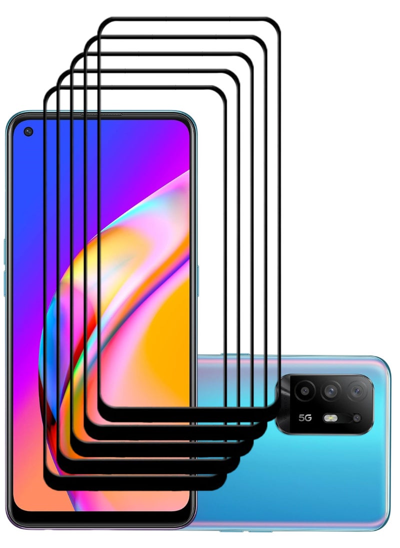 ACLIX 5 Pieces Antistatic ESD Dustproof Premium Quality High Definition Tempered Glass Screen Protector Designed For Oppo A94 5G - Image 1