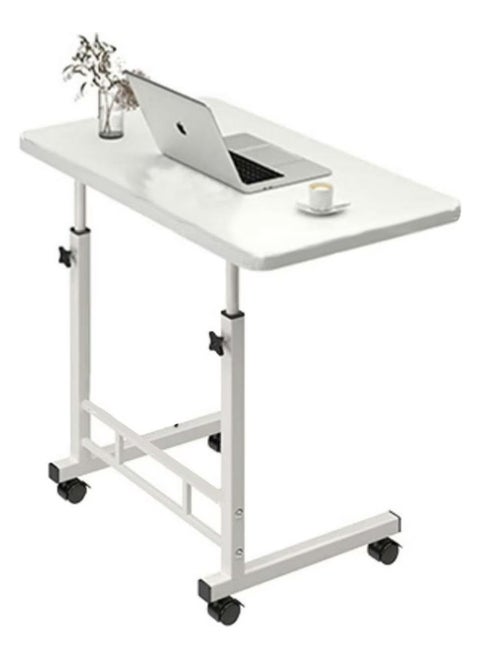 Laptop Desk, Adjustable Height Mobile Standing Desk, Bed Table with Wheels, Easy to Assemble, Ideal for Office, Breakfast, Coffee