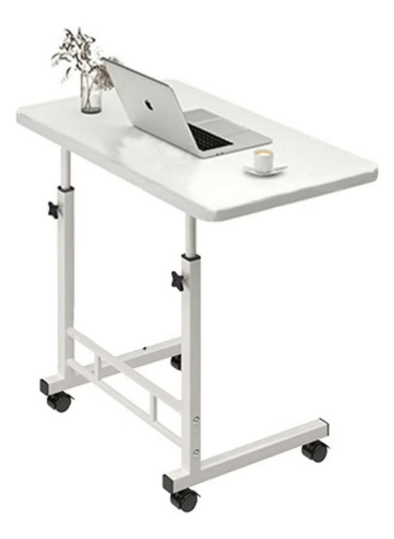 DubaiGallery - Laptop Desk, Adjustable Height Mobile Standing Desk, Bed Table with Wheels, Easy to Assemble, Ideal for Office, Breakfast, Coffee - Image 1