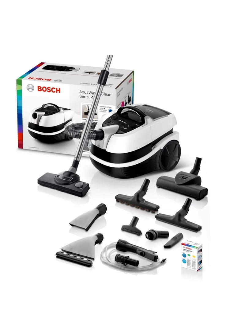 BOSCH Series 4 / Wet & Dry Vacuum Cleaner, 5L Capacity, Material Stainless Steel Tube, HEPA Filter - 5 L 2100 W BWD421PRO White - Image 1