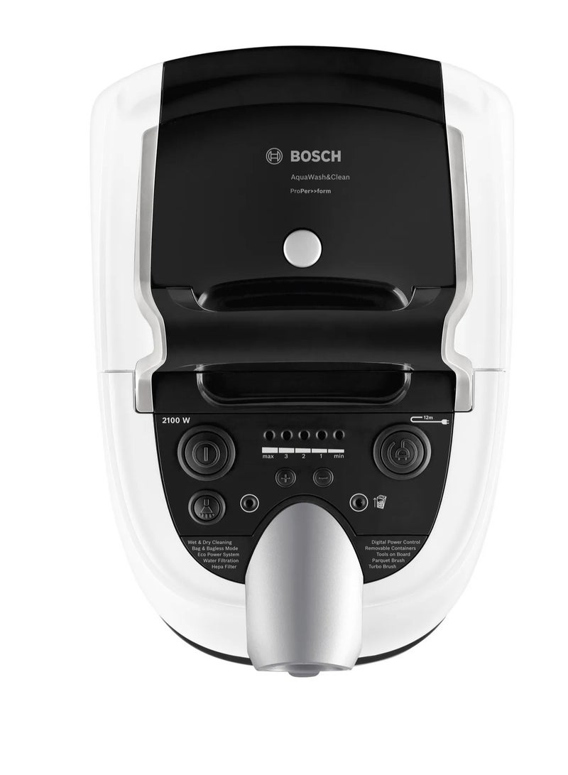 BOSCH Series 4 / Wet & Dry Vacuum Cleaner, 5L Capacity, Material Stainless Steel Tube, HEPA Filter - 5 L 2100 W BWD421PRO White - Image 2