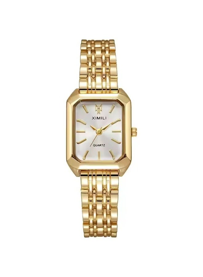 QUARTZ 4PCS Watches Fashion High precision quartz movement Quartz Stainless Steel Watch Gold - Image 2