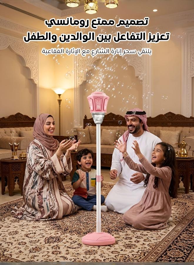 جودي بلاي آلة فقاعات كهربائية بتصميم عمود إنارة الشارع مع موسيقى وإضاءة للتخييم في الهواء الطلق - Image 4