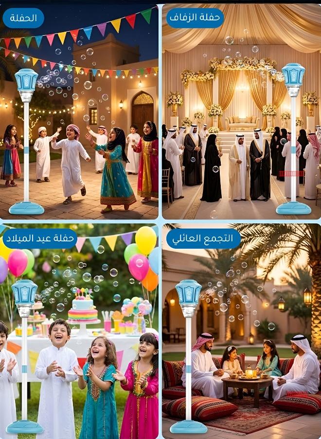 جودي بلاي آلة فقاعات كهربائية بتصميم عمود إنارة الشارع مع موسيقى وإضاءة للتخييم في الهواء الطلق - Image 3