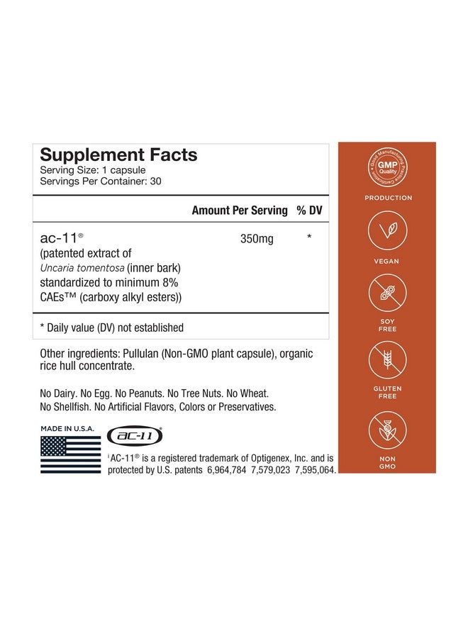 Healthycell Anti-Aging Supplement for DNA Repair and Stem Cell Health, AC-11 - Bioactive Extract of Uncaria Tomentosa (Cat’s Claw) Supports a Healthy Immune System - Vegan, Soy-Free & Gluten-Free - Image 2
