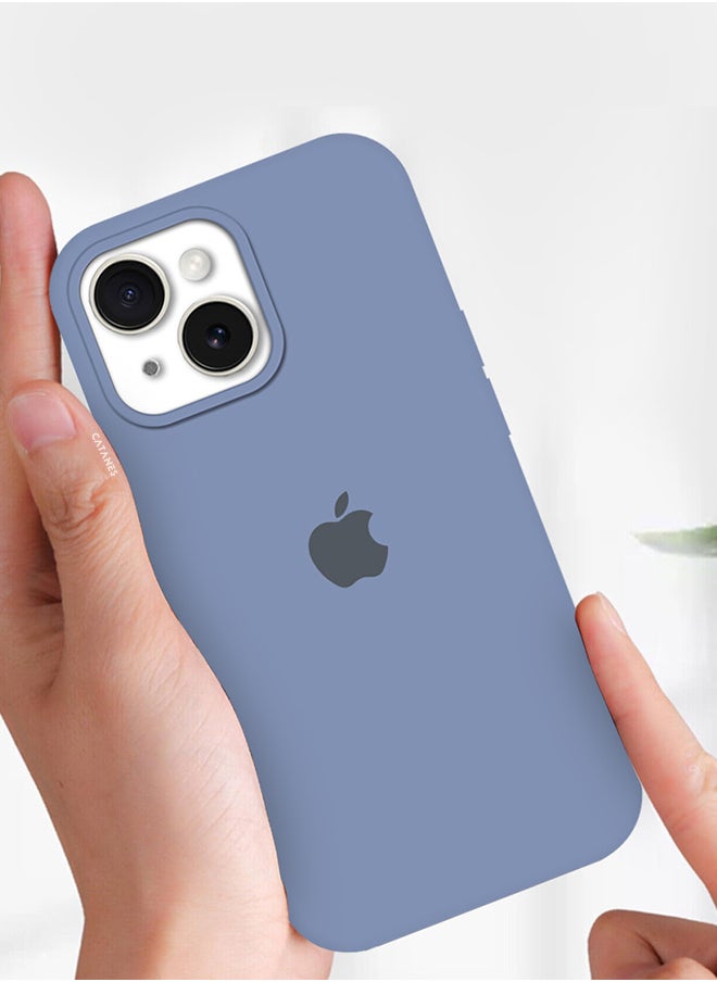 CATANES - iPhone 15 Plus Case Silicone Case Cover Durable and Anti Scratch Back Cover Light Blue - Image 1