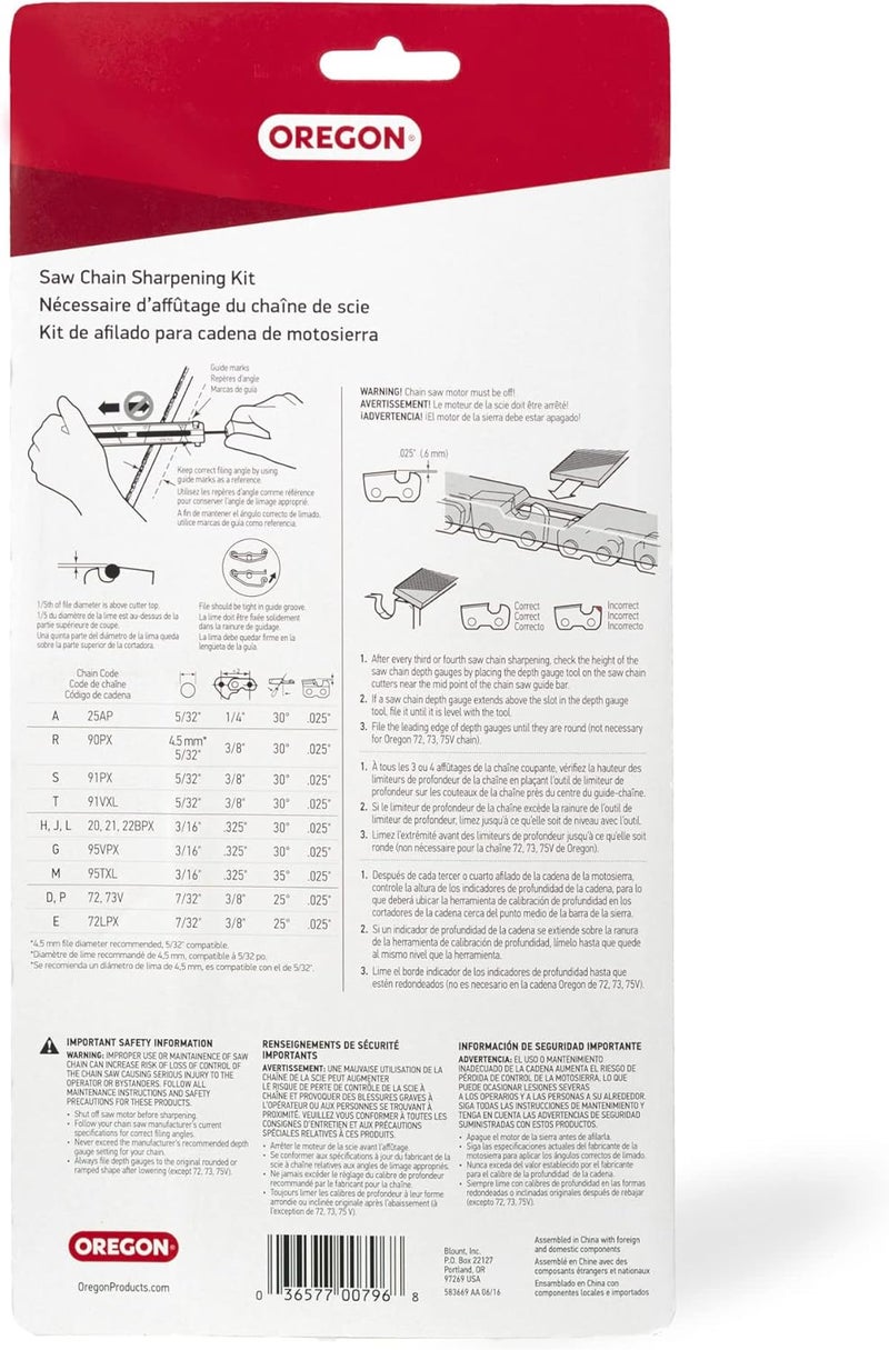 Oregon 104004 Chainsaw Sharpening Kits, 5/32" - Image 4