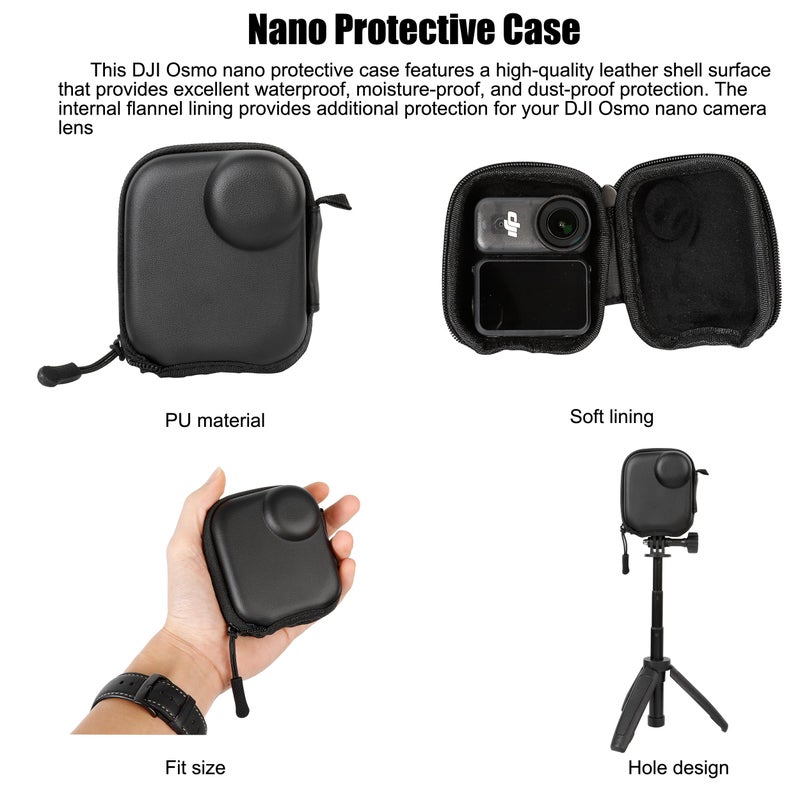 PellKing Ultimate Protection Kit for DJI Osmo Nano Camera - [3-in-1] Tempered Glass Screen/Lens Protector, Full Body Silicone Cover Case & Portable Carry Bag - Image 2