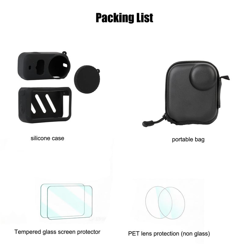 PellKing Ultimate Protection Kit for DJI Osmo Nano Camera - [3-in-1] Tempered Glass Screen/Lens Protector, Full Body Silicone Cover Case & Portable Carry Bag - Image 5