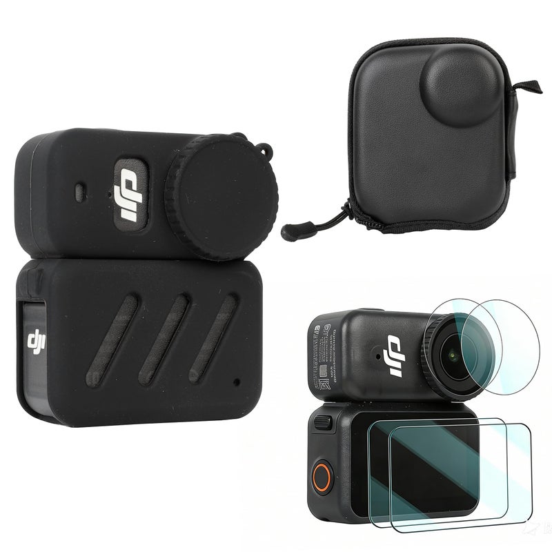 PellKing Ultimate Protection Kit for DJI Osmo Nano Camera - [3-in-1] Tempered Glass Screen/Lens Protector, Full Body Silicone Cover Case & Portable Carry Bag - Image 1