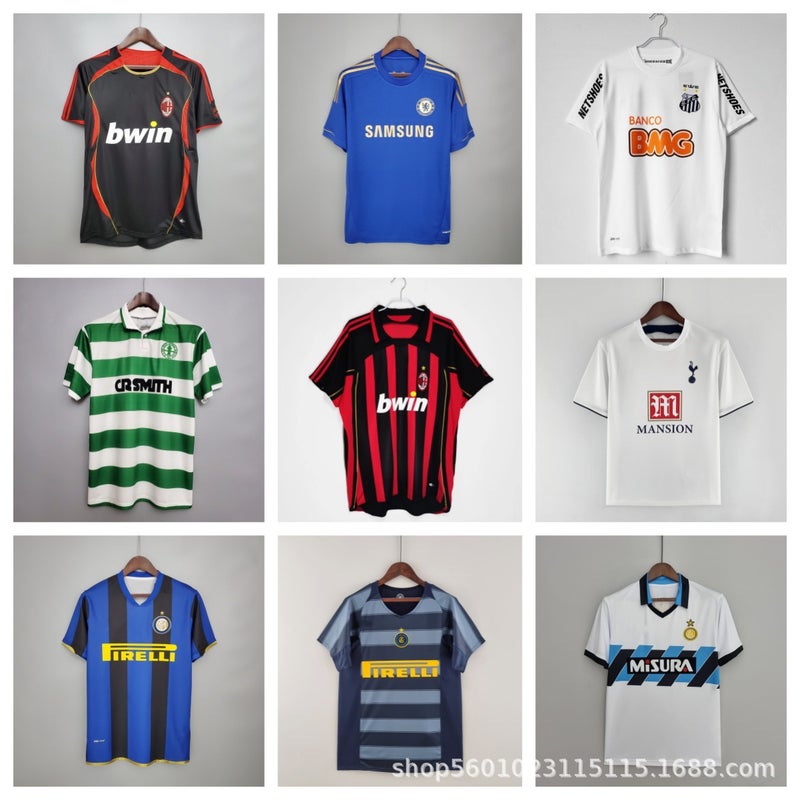 1984-2013 Club Ac Inter Milan Tottenham Bayern Munich Chelsea Santos Jersey Football Uniform Classic Replica - Image 2