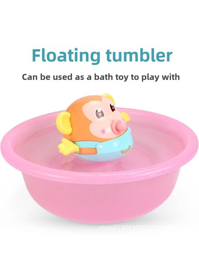 Newborn Baby Tumbler Toy 0-1 Year Old Baby Puzzle Early Education Grasp Can Be Grit 3-6 Months Baby Comfort-color:non-monkey Blue  - Image 3
