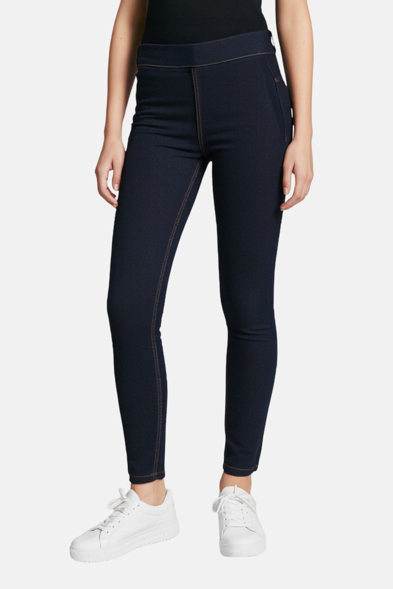 VERO MODA جينز جاجينغز سولي من فيرو مودا للنساء، دنيم أزرق داكن - Image 1