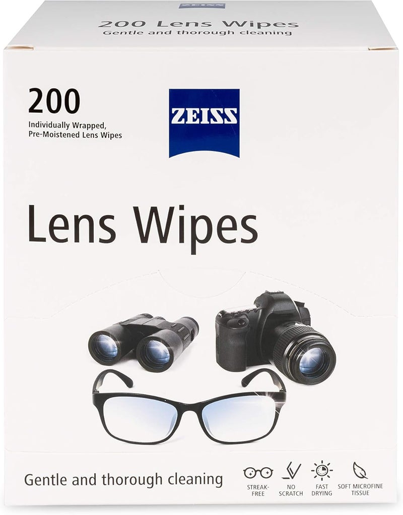 ZEISS Pre-Moistened Lens Cleaning Wipes, 200 Count - Image 1