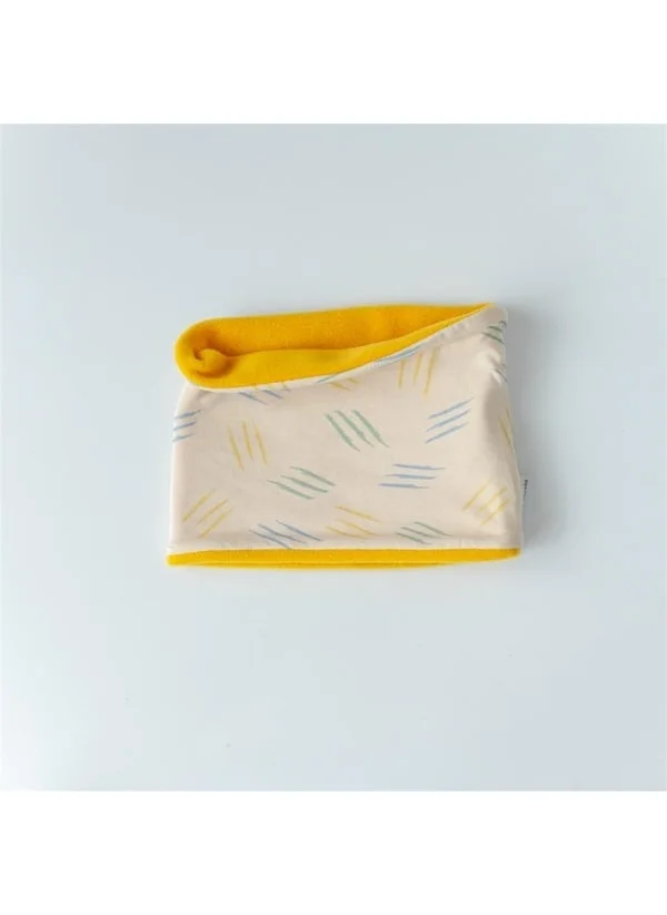 Mama Yoyo Polar Neck Collar - Striped/Mustard - Suitable for Up to 5 Years Old